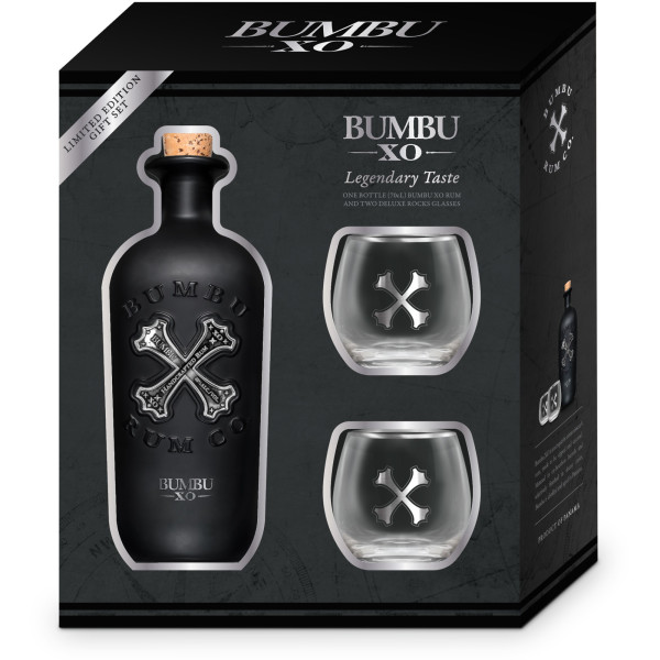Rom Bumbu XO Legendary,0.7l+ 2 pahare