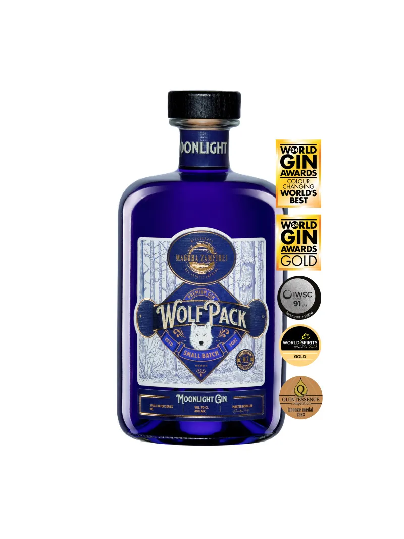 Wolfpack Moonlight Gin – gin artizanal premium Magura Zamfirei