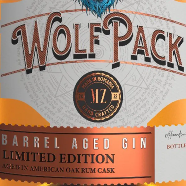 Wolfpack Barrel Aged Gin 0.7L - Artizanal Premium Magura Zamfirei