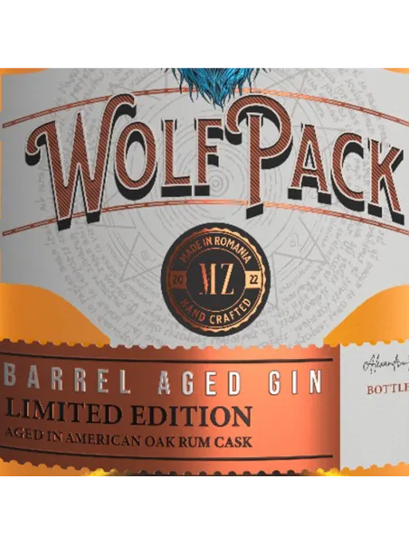 Wolfpack Barrel Aged Gin 0.7L - Artizanal Premium Magura Zamfirei