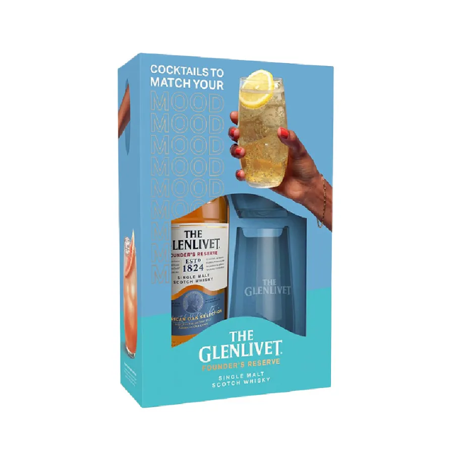 Glenlivet Founder's Reserve cu 2 Pahare 0.7L