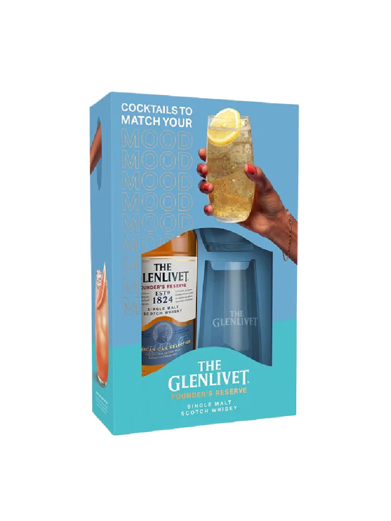 Glenlivet Founder's Reserve cu 2 Pahare 0.7L