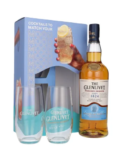 Glenlivet Founder's Reserve + 2 Pahare 0.7L