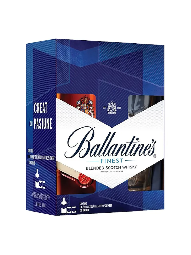 Ballantine's Finest 0.7L + 2 Pahare