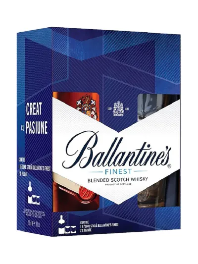 Ballantine's Finest 0.7L + 2 Pahare