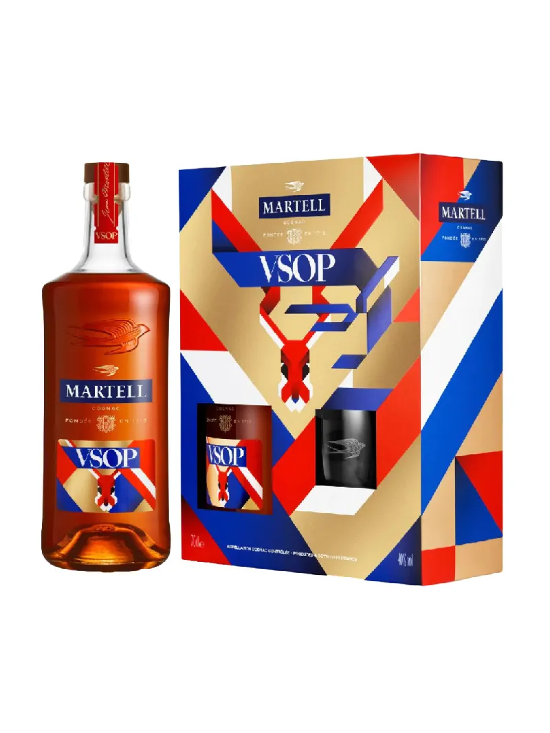 Martell VSOP 0.7L + 2 Pahare