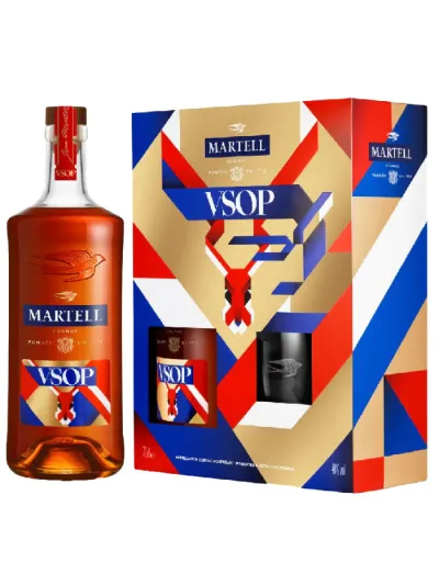 Martell VSOP 0.7L + 2 Pahare